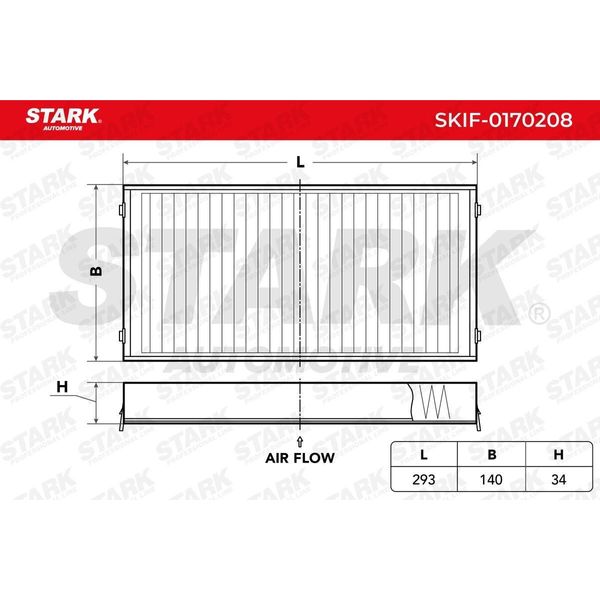 Stark SKIF-0170208 - Oe 64 11 6 945 594 Filtro Aria Abitacolo Per X5 (E70), X5 (F15, F85), X6 (E71), X6 (F16)-image