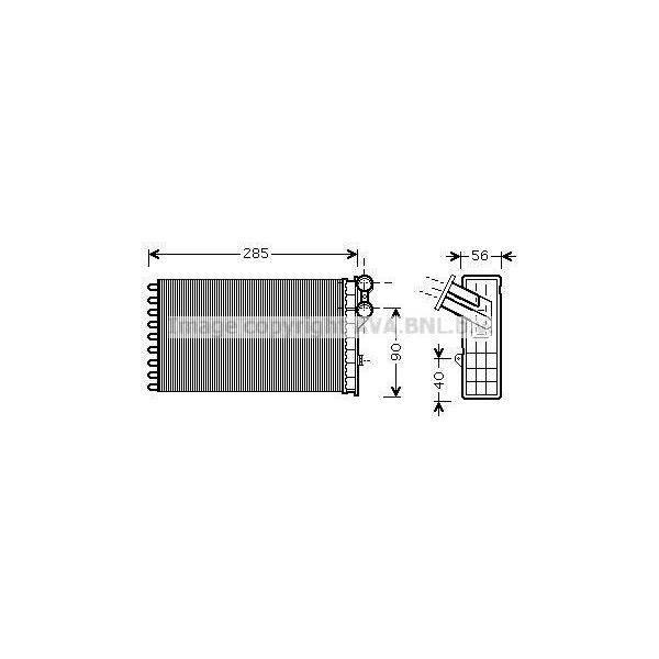 Prasco CNA6239 - Oe 6448N5 Scambiatore Di Calore, Riscaldatore Per C4 (La), C4 I (Lc), 307, 307 Cc (3B), 307 Sw (3H)-image