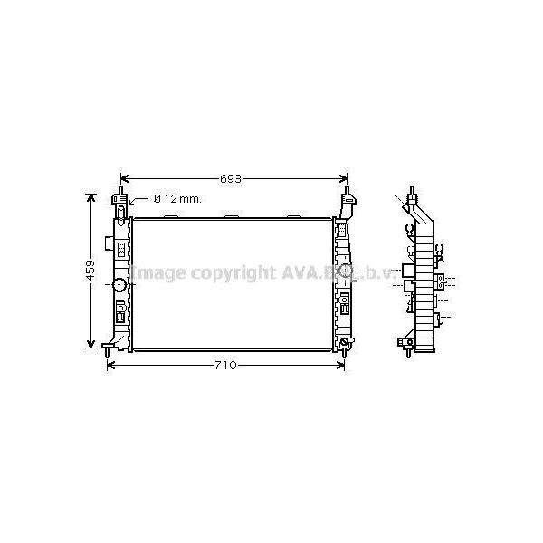 Prasco OL2345 - Radiatore Oe 1300252, Raffreddamento Motore Per Meriva (X03)-image