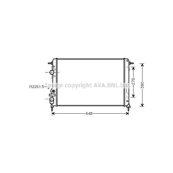 Prasco RTA2241 - Radiatore Oe 7700425842, Raffreddamento Motore Per Megane I, Megane Scenic, Scenic I-image