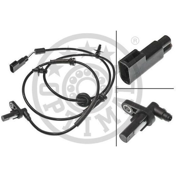 Sensore Optimal Abs Velocità Ruota Anteriore Per Ford Transit Mk6 Furgone (V347, V348, Fa) 06-S174-image