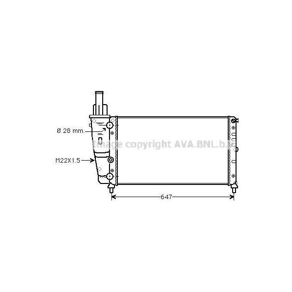 Prasco FTA2140 - Radiatore Oe 46407450, Raffreddamento Motore Per Punto-image
