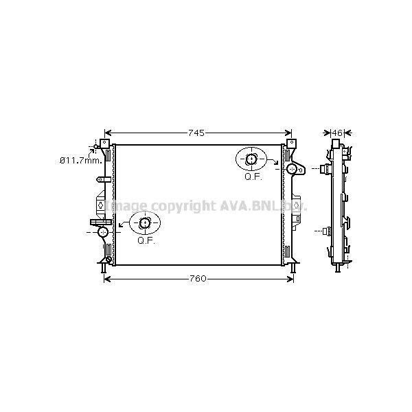 Prasco FDA2421 - Oe 1377542 Radiatore, Raffreddamento Motore Per S-Max (WA6), C-Max, Focus Iii, Galaxy (WA6), Grand C-Max, Kuga I, Kuga Ii, S60 Ii (134), S80 Ii (124), V60 I (155, 157), V70 Iii (135)-image