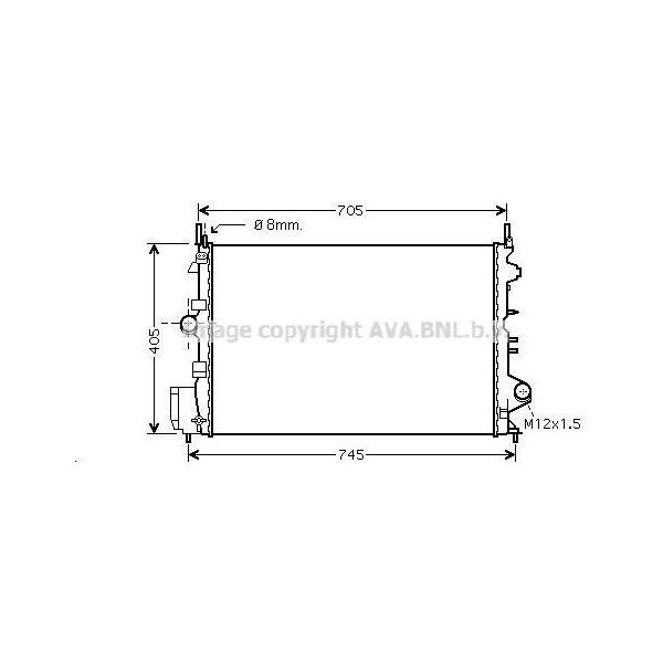 Prasco OLA2462 - Radiatore Oe 51773281, Raffreddamento Motore Per Croma, Signum (Z03), Vectra C (Z02)-image