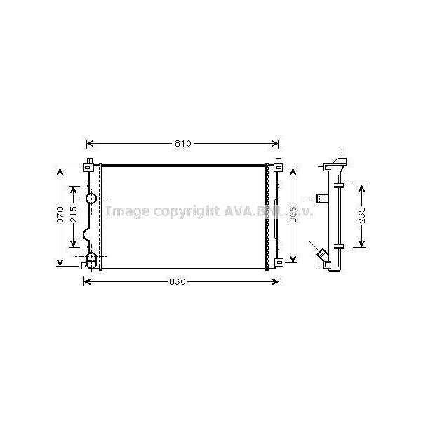 Prasco RTA2322 - Radiatore Oe 2140000QAH, Raffreddamento Motore Per Movano (X70)-image