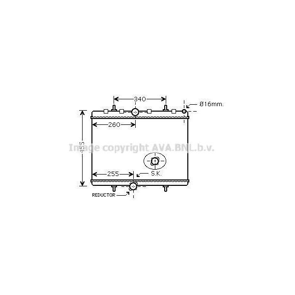 Prasco PEA2314 - Radiatore Oe 1330Q7, Raffreddamento Motore Per C8 (Ea, Eb), Jumpy (VF7), Scudo, Ulysse, Expert Tepee (VF3X), 807 (Eb), Expert (Vf)-image