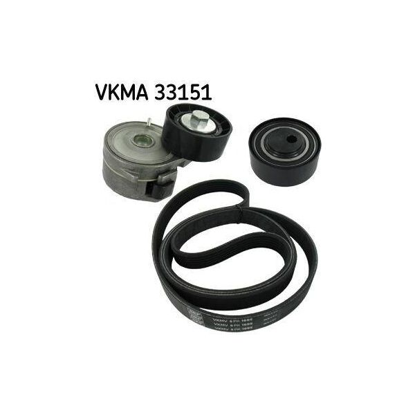 Skf Vkma 33151 Kit Cinghia Trapezoidale Dentata Adatto Per Peugeot Partner Combispace (5F)-image