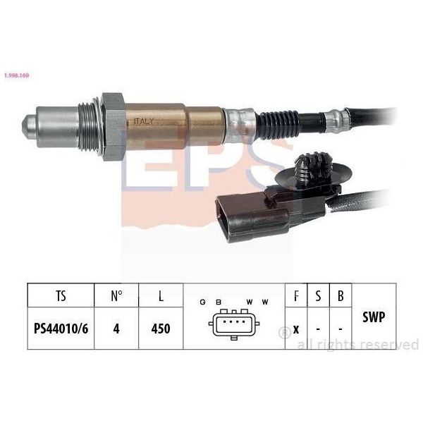 Sonda Lambda Eps Per Renault Clio Iii Hatchback (BR0/1, CR0/1) Sonda Planare Riscaldata 450 Mm 1.998.169-image