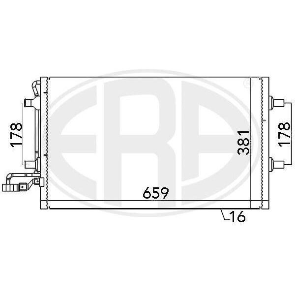 Era 667027 Condensatore Climatizzatore Condensatore Climatizzatore Per Volvo V50 (545)-image