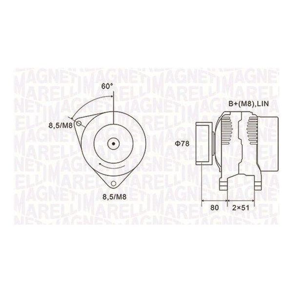 Magneti Marelli 063731919010 - Alternatore Per S-Max (WA6), Mondeo Iv, Galaxy (WA6)-image