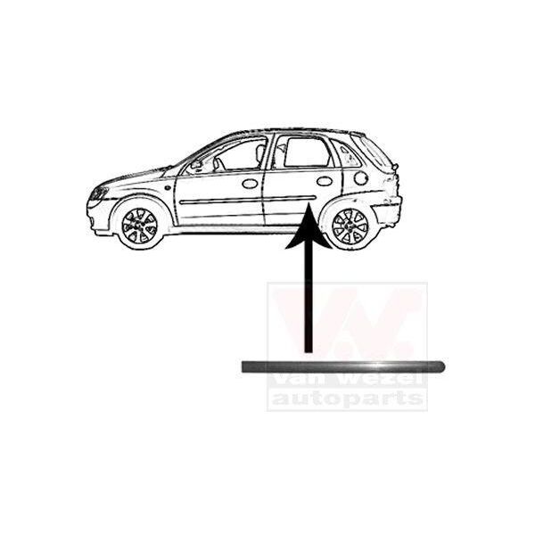 Van Wezel Modanatura Per Porta Posteriore Sinistra Per Opel Corsa C Hatchback (X01) 3777425-image