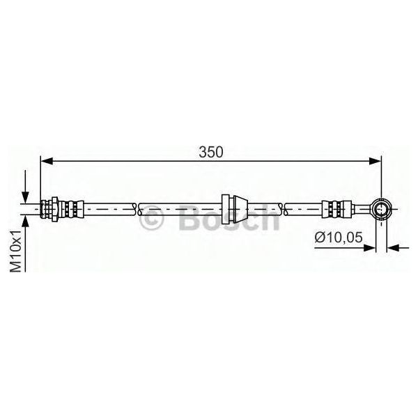 Bosch 1 987 481 388 Tubo Freno Per Chevrolet Aveo / Kalos Hatchback (T250, T255) Per Daewoo Kalos (Klas)-image