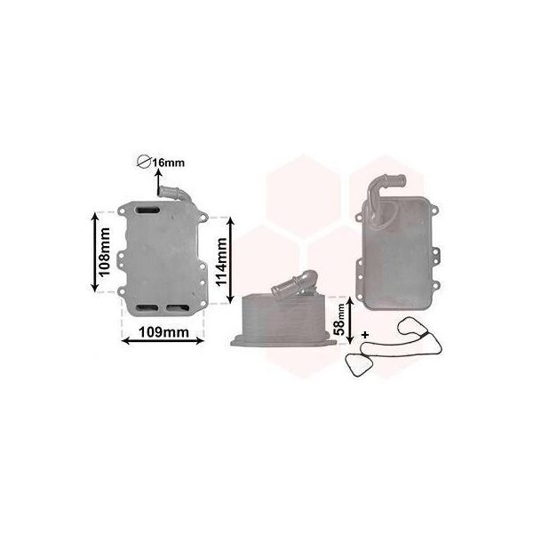 Van Wezel 03003405 Radiatore Dell'olio Motore Per Vw Touareg (7P5, 7P6) Per Audi A4 Avant (8K5, B8) A6 Avant (4G5, 4GD, C7) A4 B9 Avant (8W5, 8WD) Q5 (8RB)-image