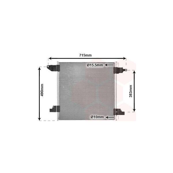 Van Wezel 30005345 - Oe 1638300370 Condensatore Aria Condizionata Per Classe M (W163)-image