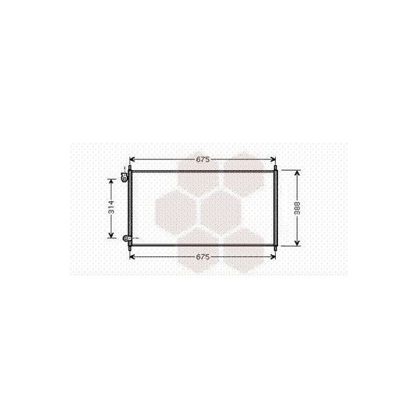 Van Wezel 25005185 Condensatore Climatizzatore Condensatore Climatizzatore Per Honda Accord Vii Berlina (Cl, Cn) + Essiccatore-image