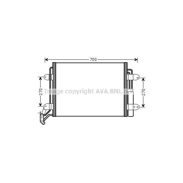 Prasco VN5291D - Condensatore Aria Condizionata Oe 5N0820411C Con Essiccatore Per Tiguan (5N)-image