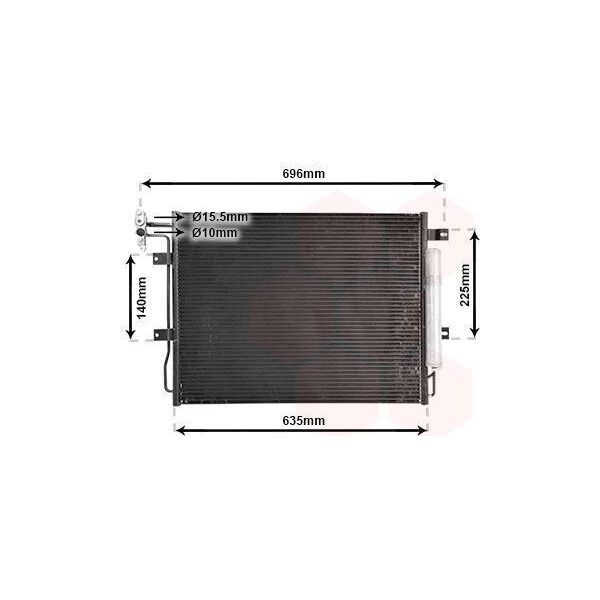 Van Wezel 02005215 Condensatore Climatizzatore Condensatore Climatizzatore Per Land Rover Range Rover Sport (L320) +Essiccatore-image