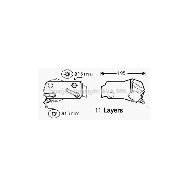 Prasco BW3351 - Radiatore Olio Oe 17217529499 Per Serie 1 (E88), Serie 1 (E82), Serie 3 (E90), Serie 3 (E93), Serie 3 (E92), Serie 3 (E91), X1 (E84), Serie 1 (E87), Serie 1 (E81)-image