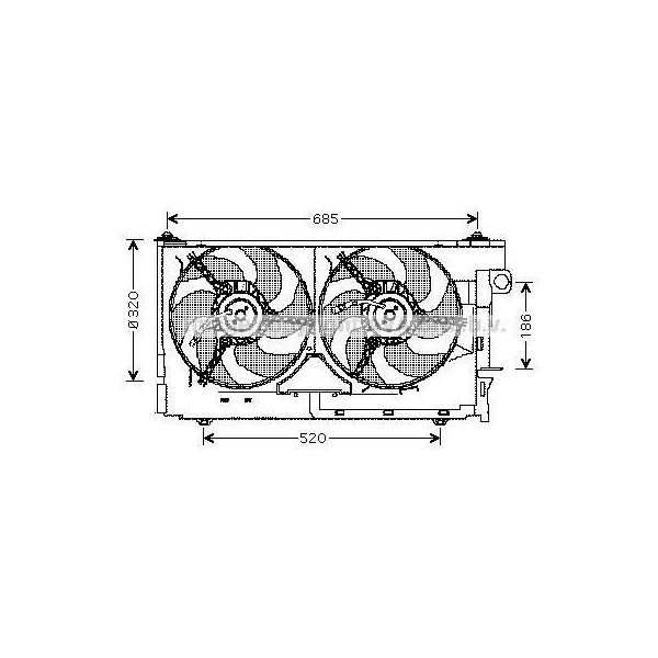Prasco CN7522 - Ventola Radiatore Oe 125334 Per Xsara, 306-image