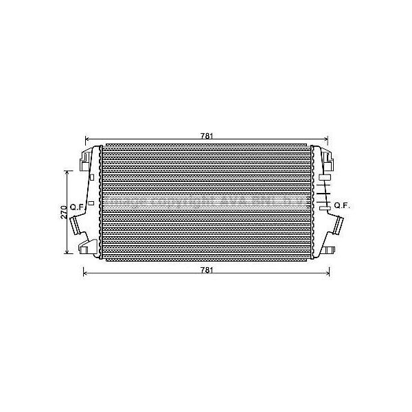 Prasco OLA4550 - Intercooler Oe 13267647 Per Orlando (J309), Cruze (J308), Cruze (J305), Cruze (J300), Zafira Tourer C, Cascada (W13), Astra J, Astra H-image