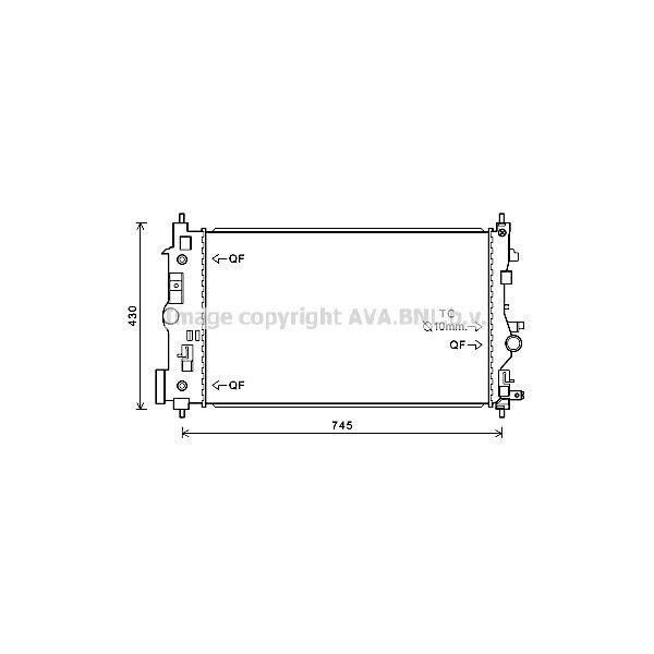 Prasco OL2546 - Radiatore Oe 13336889, Raffreddamento Motore Per Cruze (J300), Cruze (J305), Cruze (J308), Orlando (J309), Astra J, Zafira Tourer C-image