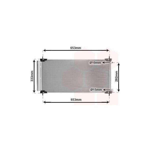 Van Wezel 53015707 Condensatore Climatizzatore Condensatore Climatizzatore Per Toyota Auris (NZE18, ZRE18) + Essiccatore-image