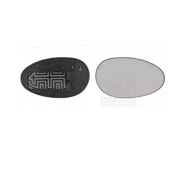 Van Wezel Specchio Retrovisore Esterno Destro Per Rover 25 Hatchback (Rf) Convesso Riscaldabile 0211838-image