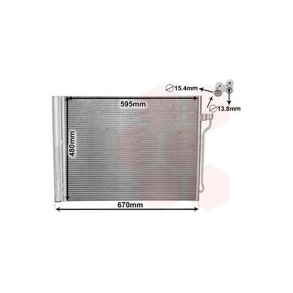 Van Wezel 06005409 Condensatore Climatizzatore Condensatore Climatizzatore Per Bmw 5 Touring (F11) +Essiccatore-image