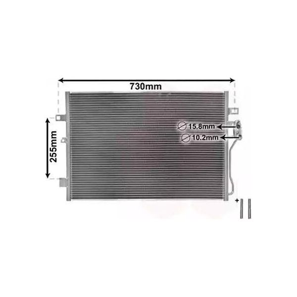 Van Wezel 07005139 Condensatore Climatizzatore Condensatore Climatizzatore Per Fiat Freemont (345)-image