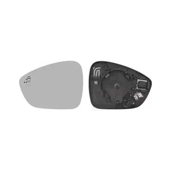 Van Wezel Specchietto Retrovisore Esterno Sinistro Per Opel Crossland X (P17) Convesso Riscaldabile 0979837-image