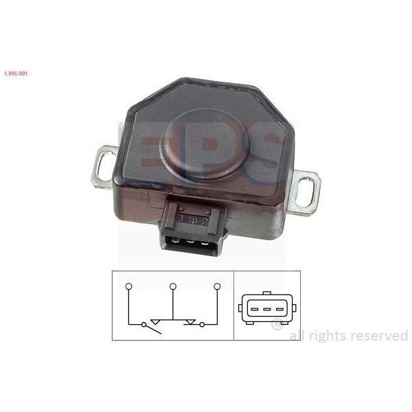 Eps 1.995.091 Potenziometro Valvola A Farfalla Per Opel Kadett E Cc (T85) Vectra A Berlina (J89) Corsa A Cc (S83) Omega A Berlina (V87) Kadett E Cabrio-image