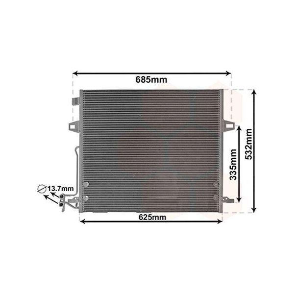 Van Wezel 30015706 - Oe 1645000054 Condensatore Aria Condizionata Con Essiccatore Per Classe Gl (X164), Classe M (W164)-image