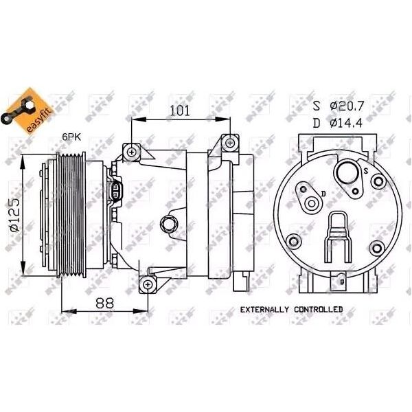 Nrf 32231 - Compressore Aria Condizionata Oe 7711134455 Per Laguna Ii-image
