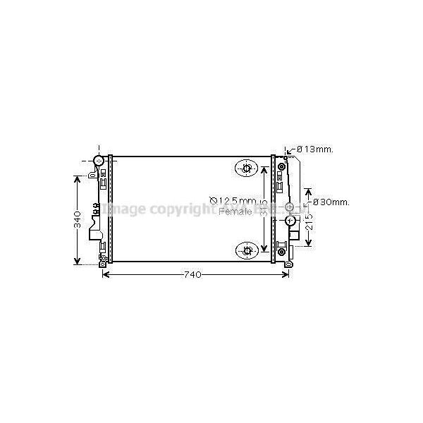 Prasco MSA2460 - Radiatore Oe 6395010701, Raffreddamento Motore Per Vito (W639), Viano (W639)-image