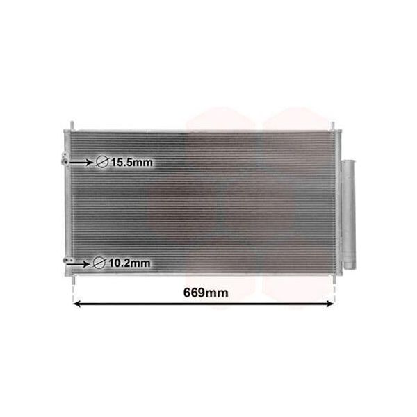 Van Wezel 25005290 Condensatore Climatizzatore Condensatore Climatizzatore Per Honda Civic Ix (Fk) + Essiccatore-image