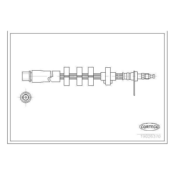 Corteco 19026370 Tubo Freno Anteriore Adatto A Peugeot 406 (8B) 406 Coupé (8C) 406 Break (8E/F)-image
