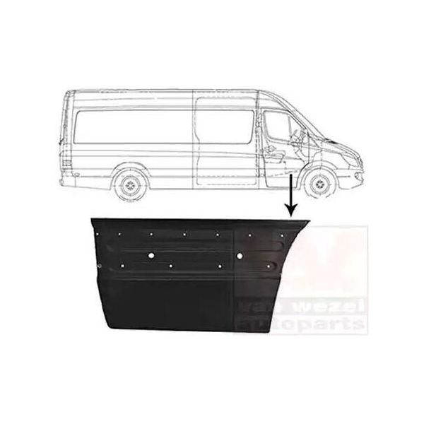 Van Wezel 3077172 Riparazione Pannello Porta Auto Parte Esterna Parte Inferiore Destra Per Vw Crafter 30-50 Kasten (2E) Crafter 30-35 Bus (2E)-image