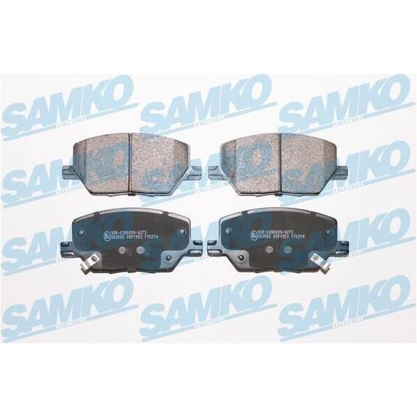 Set Pastiglie Freno Anteriori Samko Pastiglie Freno Per Fiat 500X (334) 5SP1953-image
