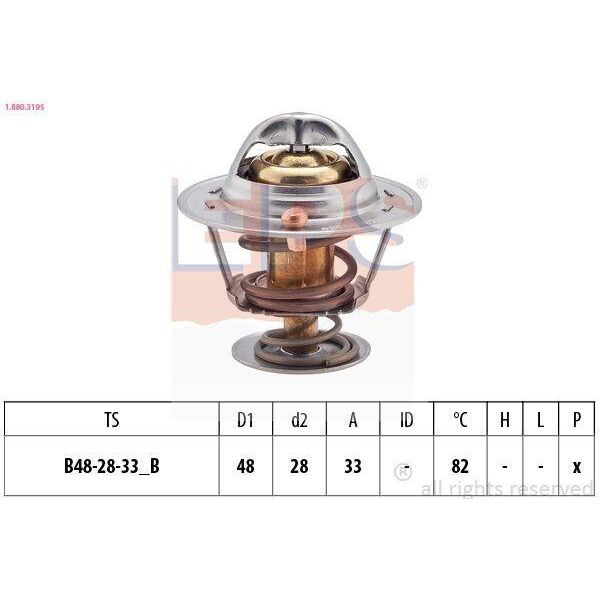 Termostato Eps Refrigerante 82 °C Per Toyota Corolla Liftback (E11) Per Nissan Primera (P11) Per Daihatsu Fourtrak (F7, F8)-image