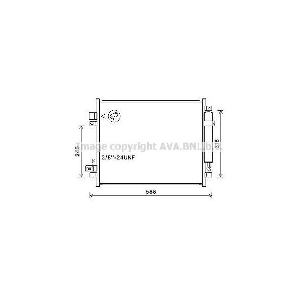 Prasco DN5428D - Oe 921003VD1A Condensatore Aria Condizionata Con Essiccatore Per Note (E12)-image