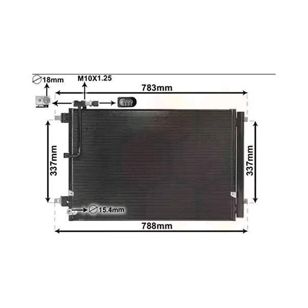 Van Wezel 03005389 - Oe 4H0260403D Condensatore Aria Condizionata Con Essiccatore Per A8 (4H)-image