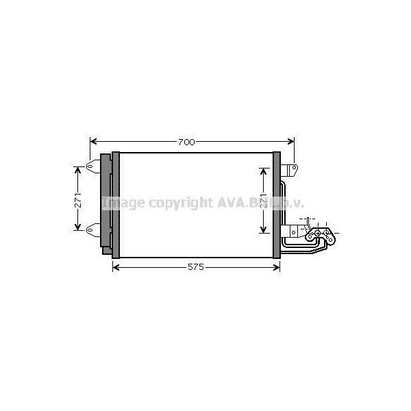 Prasco VN5269D - Oe 1K0820411AK Condensatore Aria Condizionata Con Essiccatore Per A3 (8P), A4 (8D), Tt (8J), Altea (5P), Leon (1P1), Toledo Iii (5P2), Superb Ii (3T), Yeti (5L), Octavia Ii (1Z), Bora (1J), Caddy Iv (Sa), Glc, Caddy Iii (2C, 2K), Eos (1F), Golf Plus (5M), Golf V (1K), Golf Vi, Jetta Iii (1K2), Scirocco, Touran (1T)-image