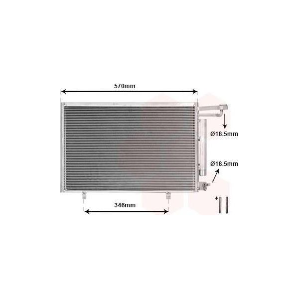 Van Wezel 18005615 - Oe 1818909 Condensatore Aria Condizionata Con Essiccatore Per B-Max, Fiesta Vi-image