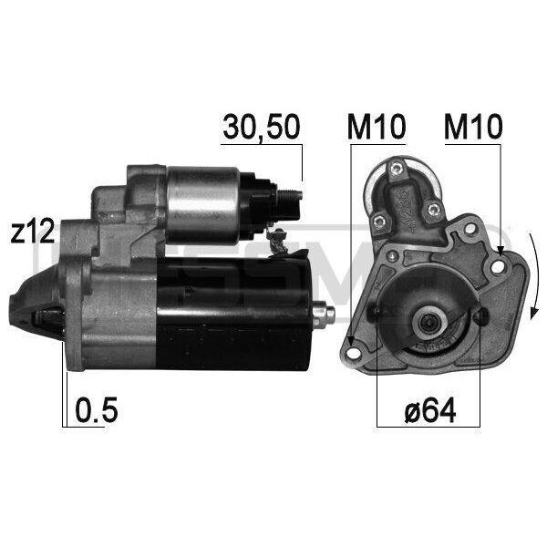 Era 220816A - Oe 23300 1073R Motorino Di Avviamento, Starter Per Citan (W415), Juke (F15), Note (E12), Pulsar, Captur I (H5, J5), Clio Iv, Grand Scenic Iii (Jz), Kangoo (Kw), Kangoo (Fw), Megane Cc, Megane Iii, Scenic Iii-image