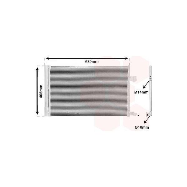 Van Wezel 77015701 - Condensatore Aria Condizionata Oe T2H7731 Con Essiccatore Per F-Pace (X761), Xe (X760), Xf (X260)-image