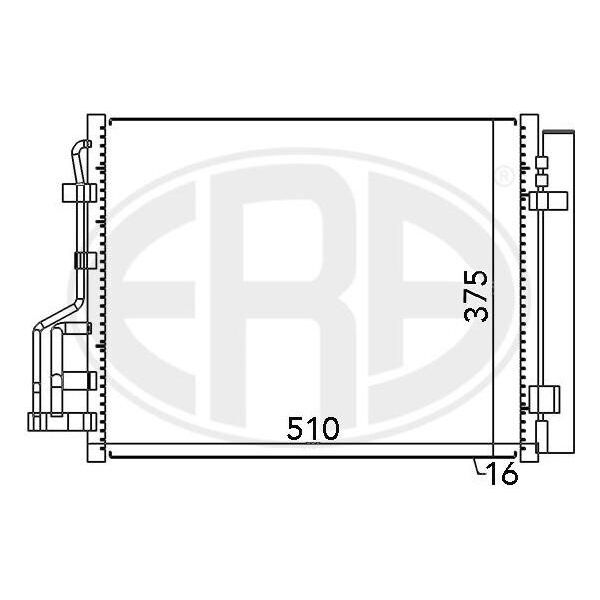Era 667122 - Oe 97606 1H600 Condensatore Aria Condizionata Con Essiccatore Per I30 (Fd), Pro Ceed (Ed), Ceed (Ed)-image