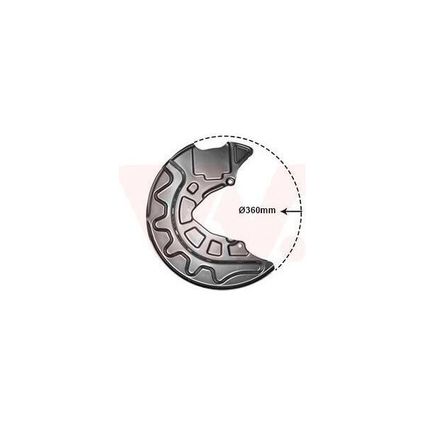 Van Wezel Parafango Disco Freno Per Vw Golf Vii Hatchback (5G1, BQ1, BE1, BE2) Anteriore Destro 0336372 Piastra Di Ancoraggio-image