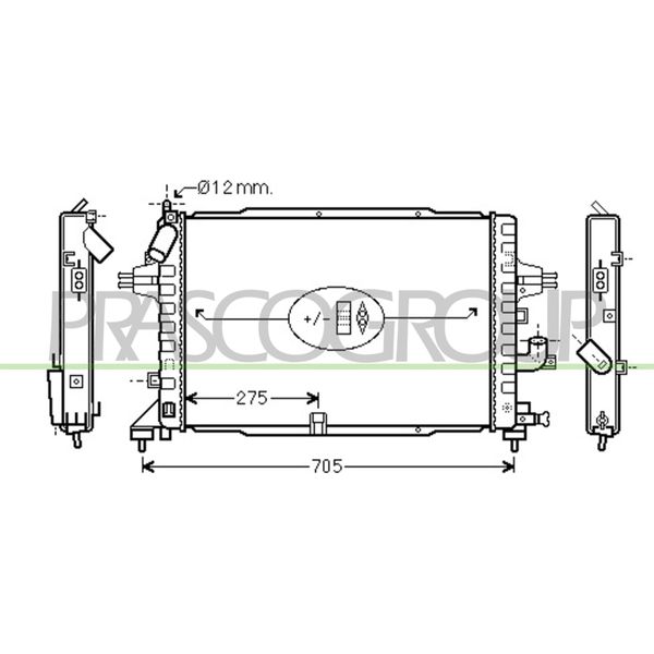 Prasco OP410R003 - Oe 1300269 Radiatore, Raffreddamento Motore Per Astra H, Astra (A04), Zafira B-image