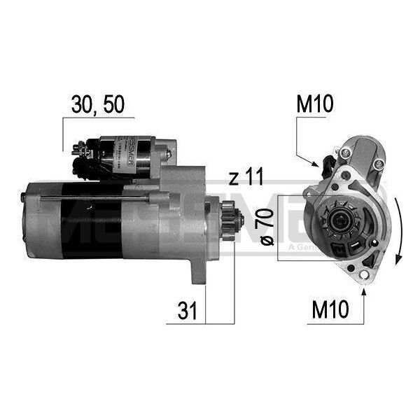 Era 220642A - Motorino Di Avviamento Oe M008T76071, Motorino Di Avviamento Per Pathfinder Iii (R51)-image