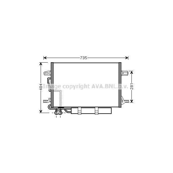 Prasco MSA5307D - Oe 2115000154 Condensatore Aria Condizionata Con Essiccatore Per Cls (C219), Classe E (W211), Classe E (VF211), Classe E (S211)-image